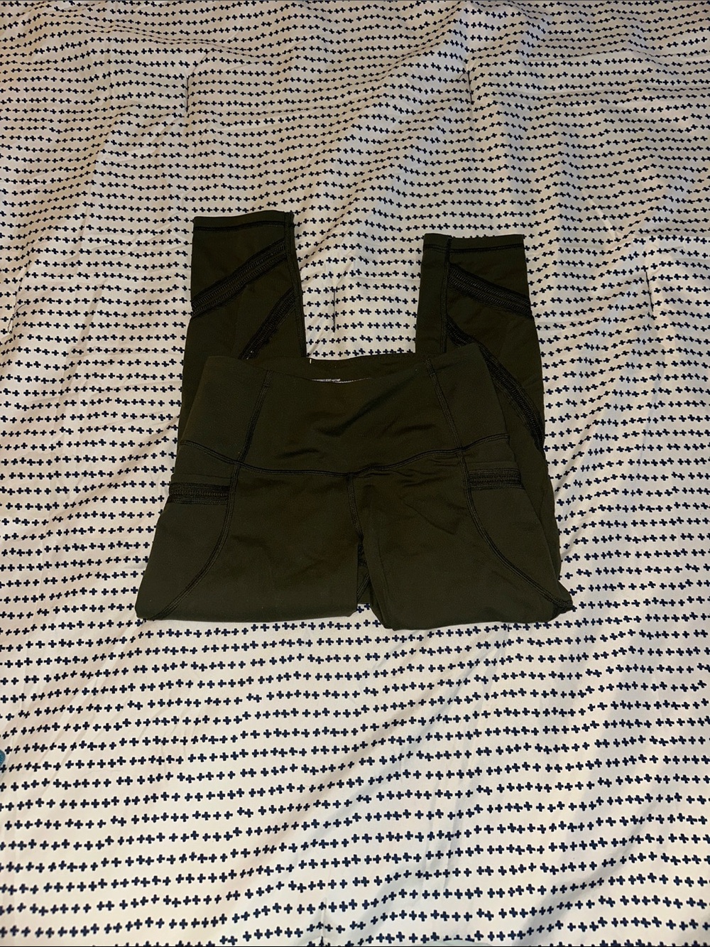 Girls Olive Green Active Leggings